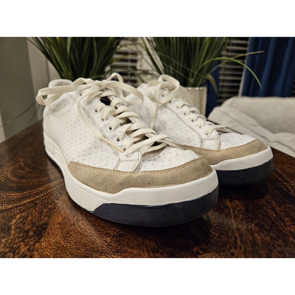 Adidas Rod Laver Perforated Leather White Blue 675114 M9.5